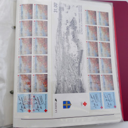 Collection timbres commémoratifs de France neufs et oblitérés.