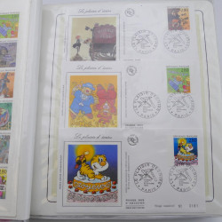 Collection timbres commémoratifs de France neufs et oblitérés.