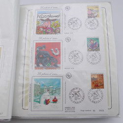 Collection timbres commémoratifs de France neufs et oblitérés.