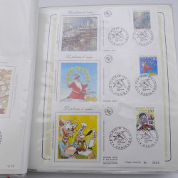 Collection timbres commémoratifs de France neufs et oblitérés.