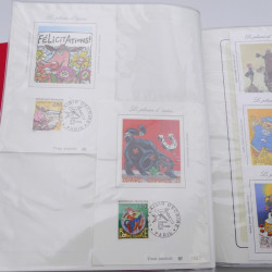 Collection timbres commémoratifs de France neufs et oblitérés.