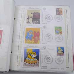 Collection timbres commémoratifs de France neufs et oblitérés.
