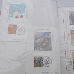Collection timbres commémoratifs de France neufs et oblitérés.