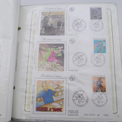 Collection timbres commémoratifs de France neufs et oblitérés.