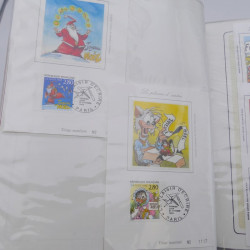 Collection timbres commémoratifs de France neufs et oblitérés.