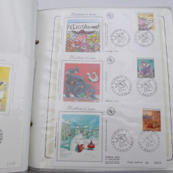 Collection timbres commémoratifs de France neufs et oblitérés.