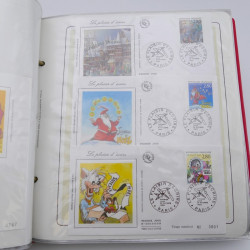 Collection timbres commémoratifs de France neufs et oblitérés.