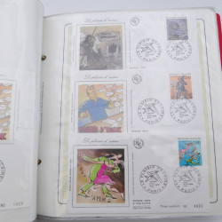 Collection timbres commémoratifs de France neufs et oblitérés.