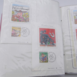 Collection timbres commémoratifs de France neufs et oblitérés.