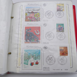 Collection timbres commémoratifs de France neufs et oblitérés.