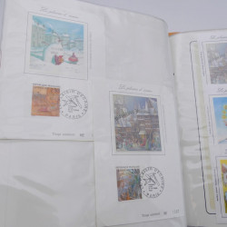 Collection timbres commémoratifs de France neufs et oblitérés.