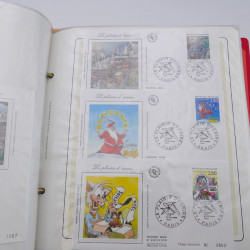 Collection timbres commémoratifs de France neufs et oblitérés.