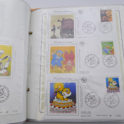 Collection timbres commémoratifs de France neufs et oblitérés.