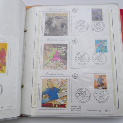 Collection timbres commémoratifs de France neufs et oblitérés.