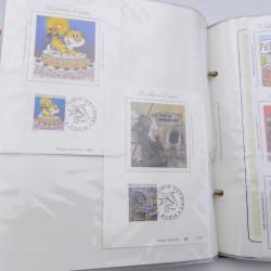 Collection timbres commémoratifs de France neufs et oblitérés.