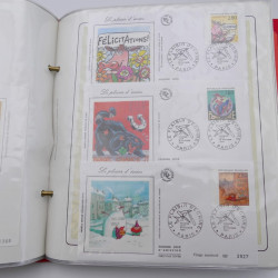 Collection timbres commémoratifs de France neufs et oblitérés.