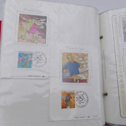 Collection timbres commémoratifs de France neufs et oblitérés.