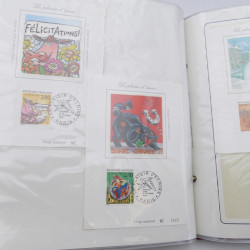 Collection timbres commémoratifs de France neufs et oblitérés.