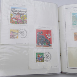 Collection timbres commémoratifs de France neufs et oblitérés.
