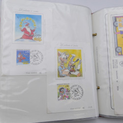 Collection timbres commémoratifs de France neufs et oblitérés.