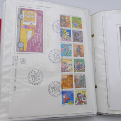 Collection timbres commémoratifs de France neufs et oblitérés.