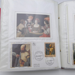 Collection timbres commémoratifs de France neufs et oblitérés.