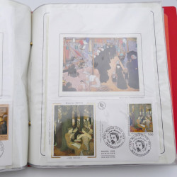 Collection timbres commémoratifs de France neufs et oblitérés.