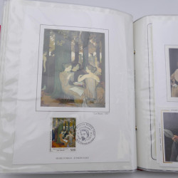 Collection timbres commémoratifs de France neufs et oblitérés.