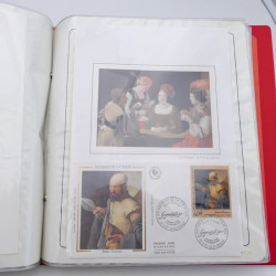 Collection timbres commémoratifs de France neufs et oblitérés.