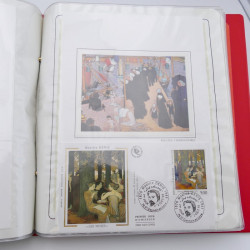 Collection timbres commémoratifs de France neufs et oblitérés.