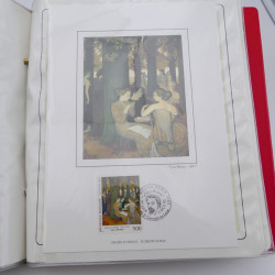 Collection timbres commémoratifs de France neufs et oblitérés.