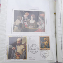 Collection timbres commémoratifs de France neufs et oblitérés.
