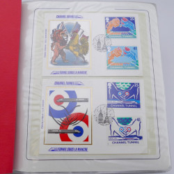 Collection timbres commémoratifs de France neufs et oblitérés.
