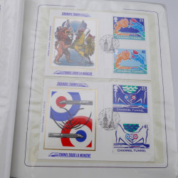 Collection timbres commémoratifs de France neufs et oblitérés.