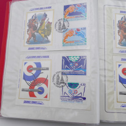 Collection timbres commémoratifs de France neufs et oblitérés.