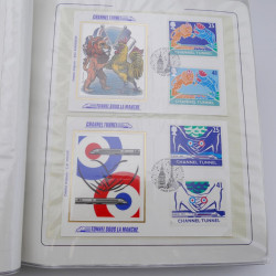 Collection timbres commémoratifs de France neufs et oblitérés.