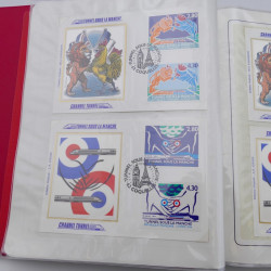 Collection timbres commémoratifs de France neufs et oblitérés.