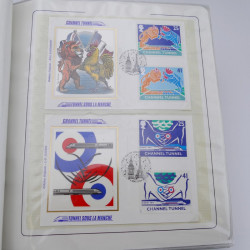 Collection timbres commémoratifs de France neufs et oblitérés.