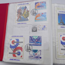 Collection timbres commémoratifs de France neufs et oblitérés.