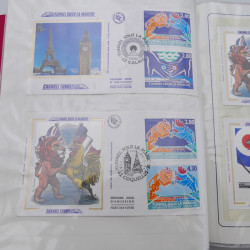Collection timbres commémoratifs de France neufs et oblitérés.