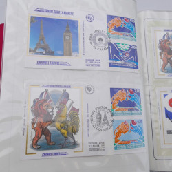 Collection timbres commémoratifs de France neufs et oblitérés.
