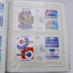 Collection timbres commémoratifs de France neufs et oblitérés.