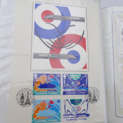 Collection timbres commémoratifs de France neufs et oblitérés.