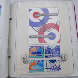Collection timbres commémoratifs de France neufs et oblitérés.