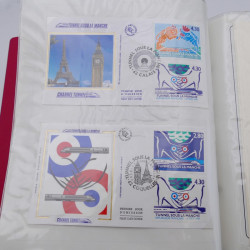 Collection timbres commémoratifs de France neufs et oblitérés.