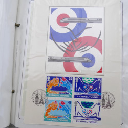 Collection timbres commémoratifs de France neufs et oblitérés.