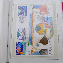 Collection timbres commémoratifs de France neufs et oblitérés.