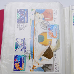 Collection timbres commémoratifs de France neufs et oblitérés.