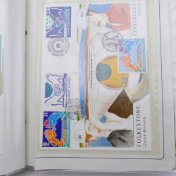 Collection timbres commémoratifs de France neufs et oblitérés.