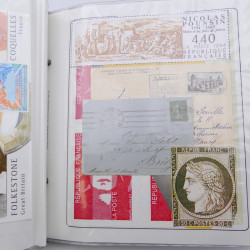 Collection timbres commémoratifs de France neufs et oblitérés.